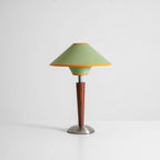 Retro Wood Table Lamp With Fabric Shade for Living Room — Harbor Light Co.