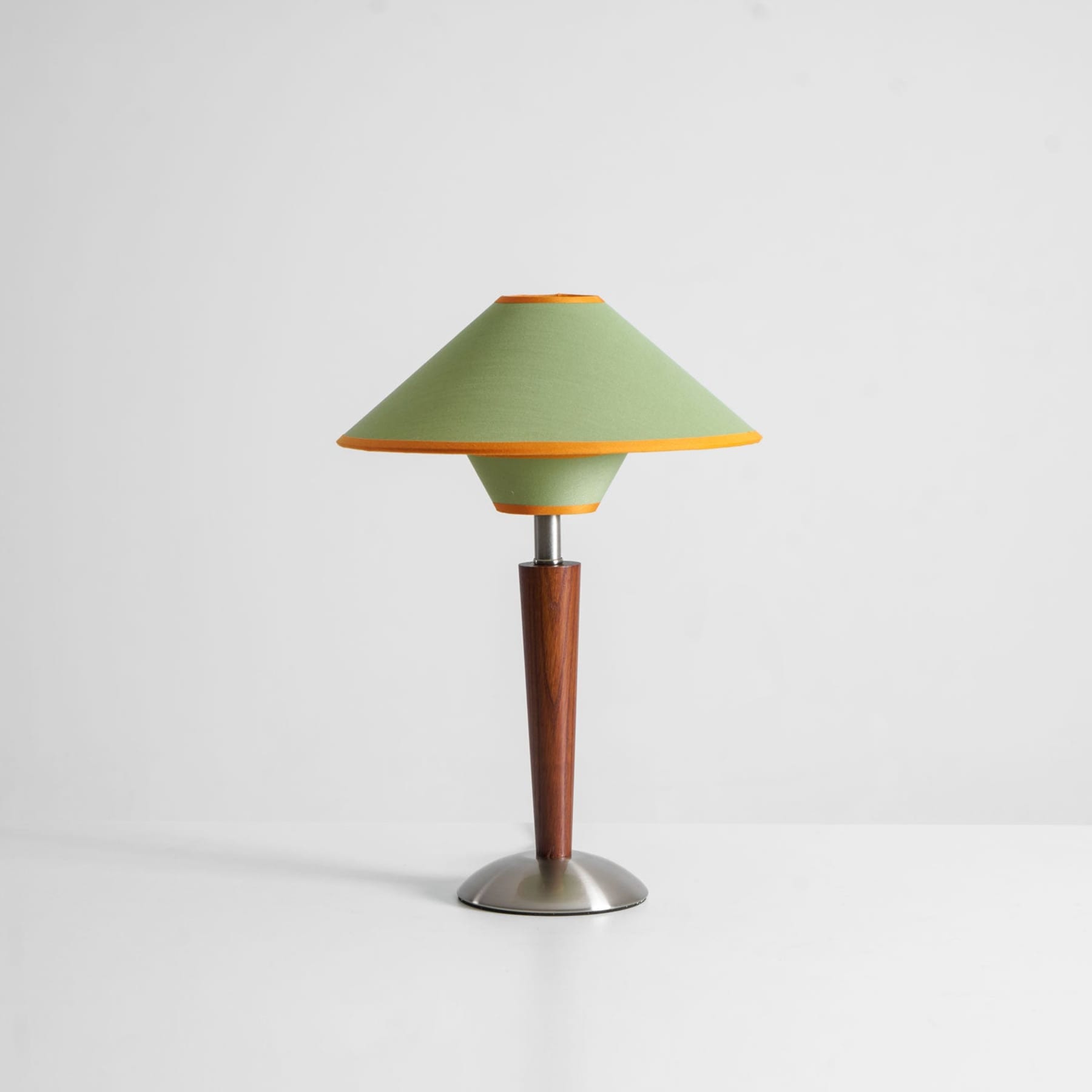 Retro Wood Table Lamp With Fabric Shade for Living Room — Harbor Light Co.