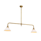 Modern Brass Pendant Light With Ceramic Shades for Dining Room — Harbor Light Co.