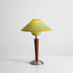 Retro Wood Table Lamp With Fabric Shade for Living Room — Harbor Light Co.