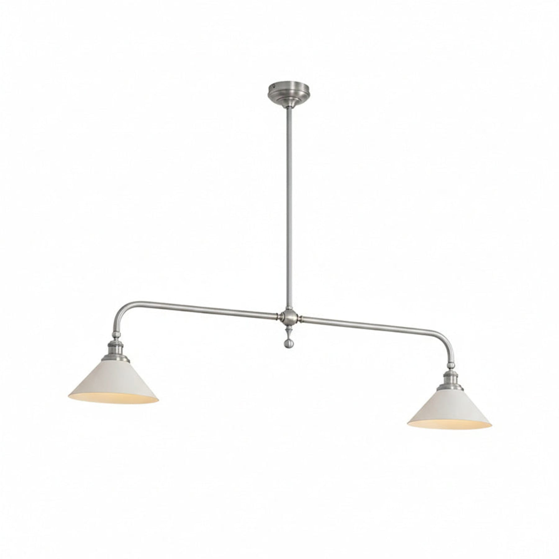 Modern Brass Pendant Light With Ceramic Shades for Dining Room — Harbor Light Co.