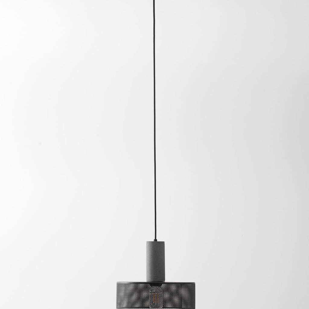 Industrial Wrought Iron Concrete Pendant Light With Warm LED Glow — Harbor Light Co.