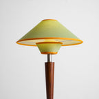 Retro Wood Table Lamp With Fabric Shade for Living Room — Harbor Light Co.
