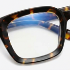 Oversized Square Reading Glasses with Spring Hinges and Blue Light Filter