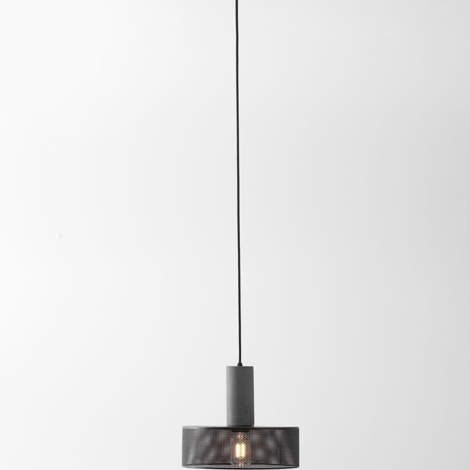 Industrial Wrought Iron Concrete Pendant Light With Warm LED Glow — Harbor Light Co.