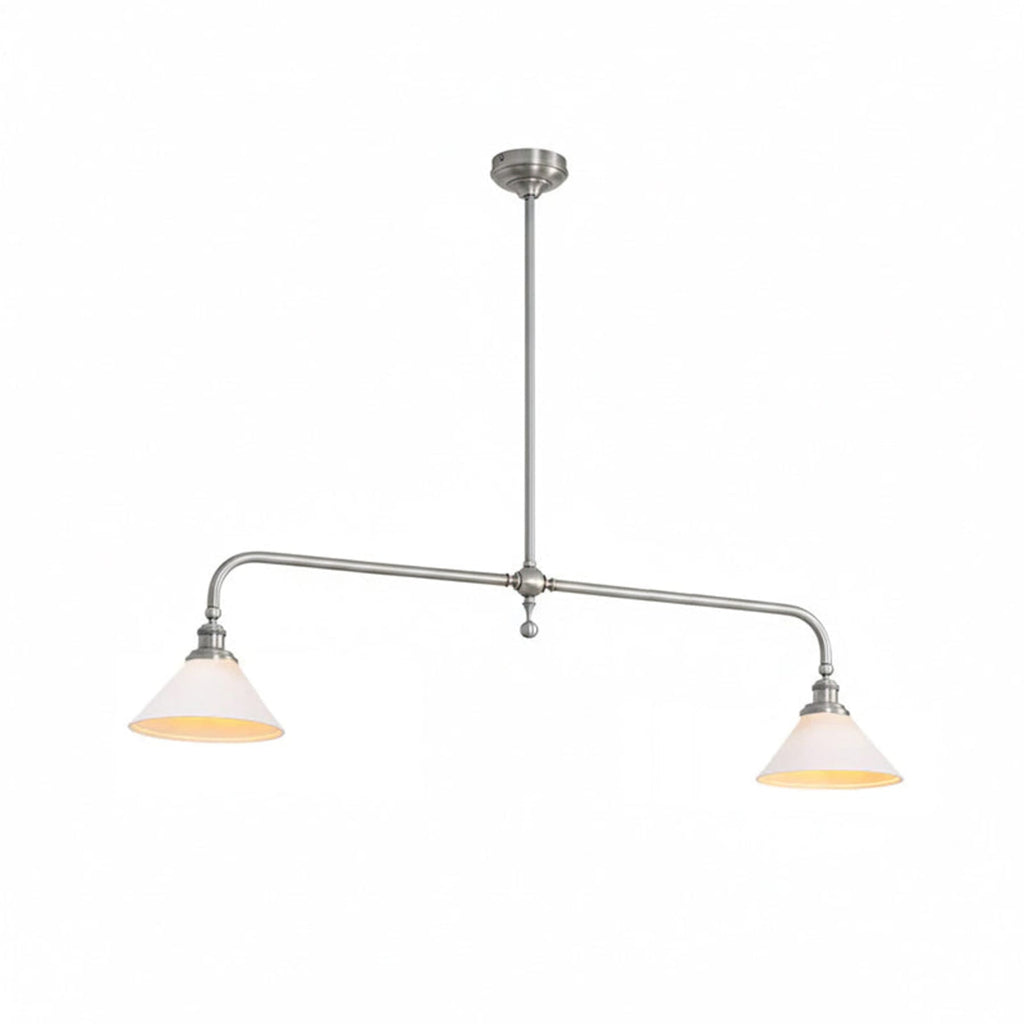 Modern Brass Pendant Light With Ceramic Shades for Dining Room — Harbor Light Co.
