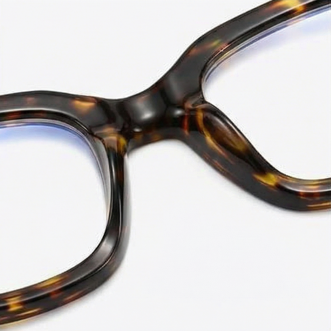 Oversized Square Reading Glasses with Spring Hinges and Blue Light Filter