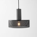 Industrial Wrought Iron Concrete Pendant Light With Warm LED Glow — Harbor Light Co.