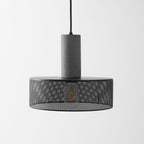 Industrial Wrought Iron Concrete Pendant Light With Warm LED Glow — Harbor Light Co.