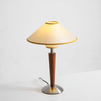 Retro Wood Table Lamp With Fabric Shade for Living Room — Harbor Light Co.