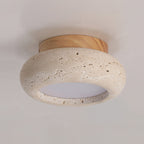 Modern Travertine Flush Mount Ceiling Light — Harbor Light Co.