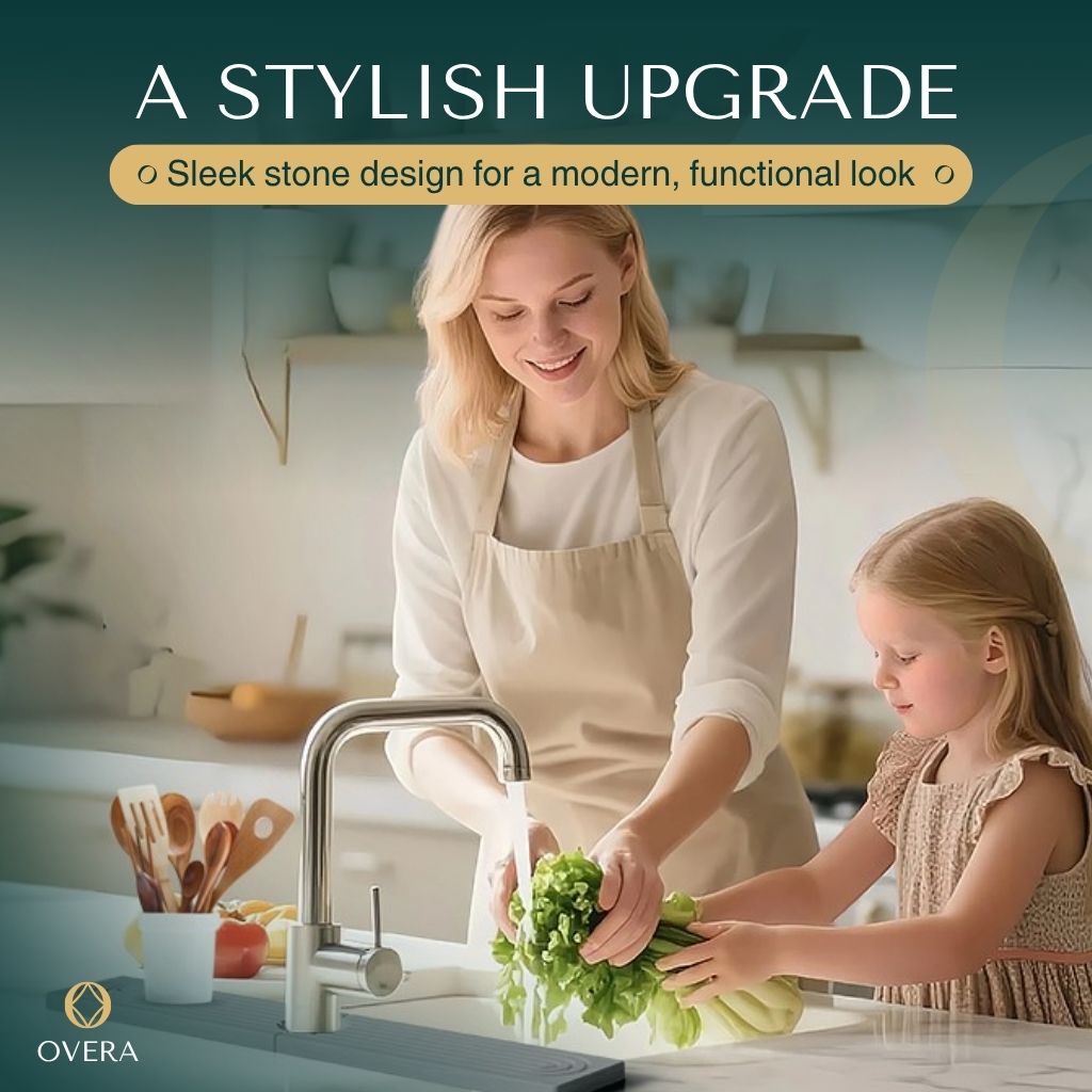 Diatomite Stone Faucet Sink Mat with Quick Drying Absorbent Surface