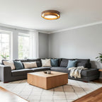 Modern Wood Flush Mount Ceiling Light for Living Room and Bedroom — Harbor Light Co.