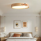 Scandinavian Wood Flush Mount Ceiling Light for Living Room — Harbor Light Co.