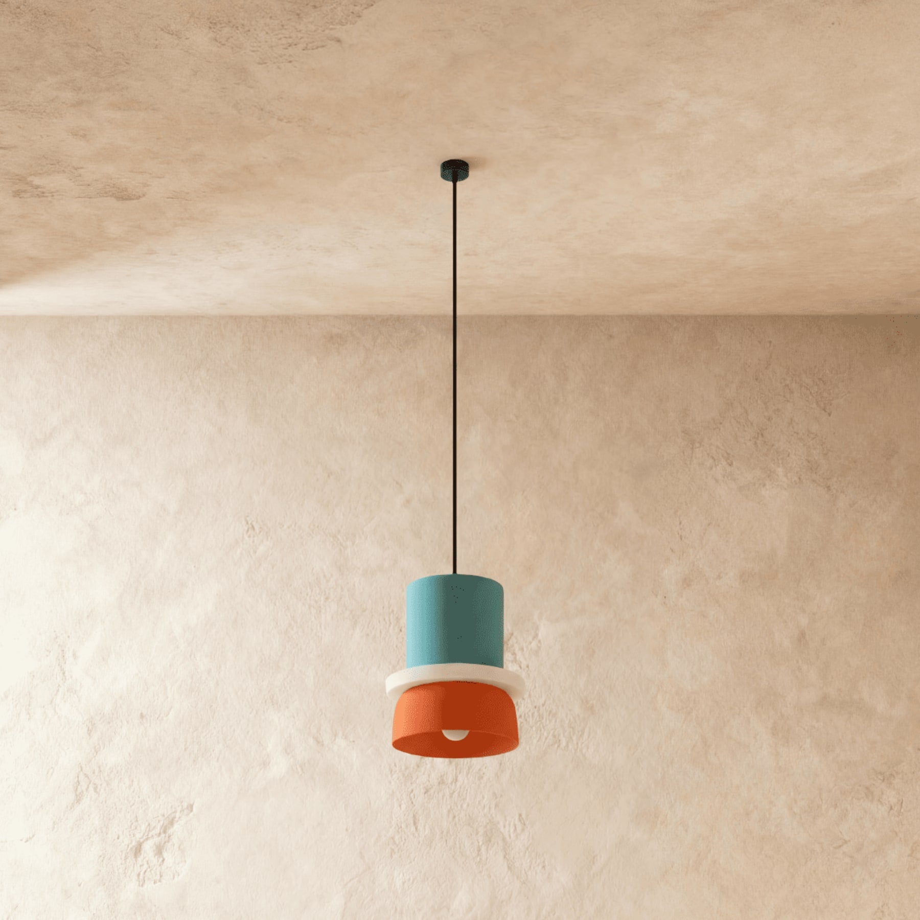 Modern Aluminum Two-Tone Pendant Light With Warm LED Glow — Harbor Light Co.