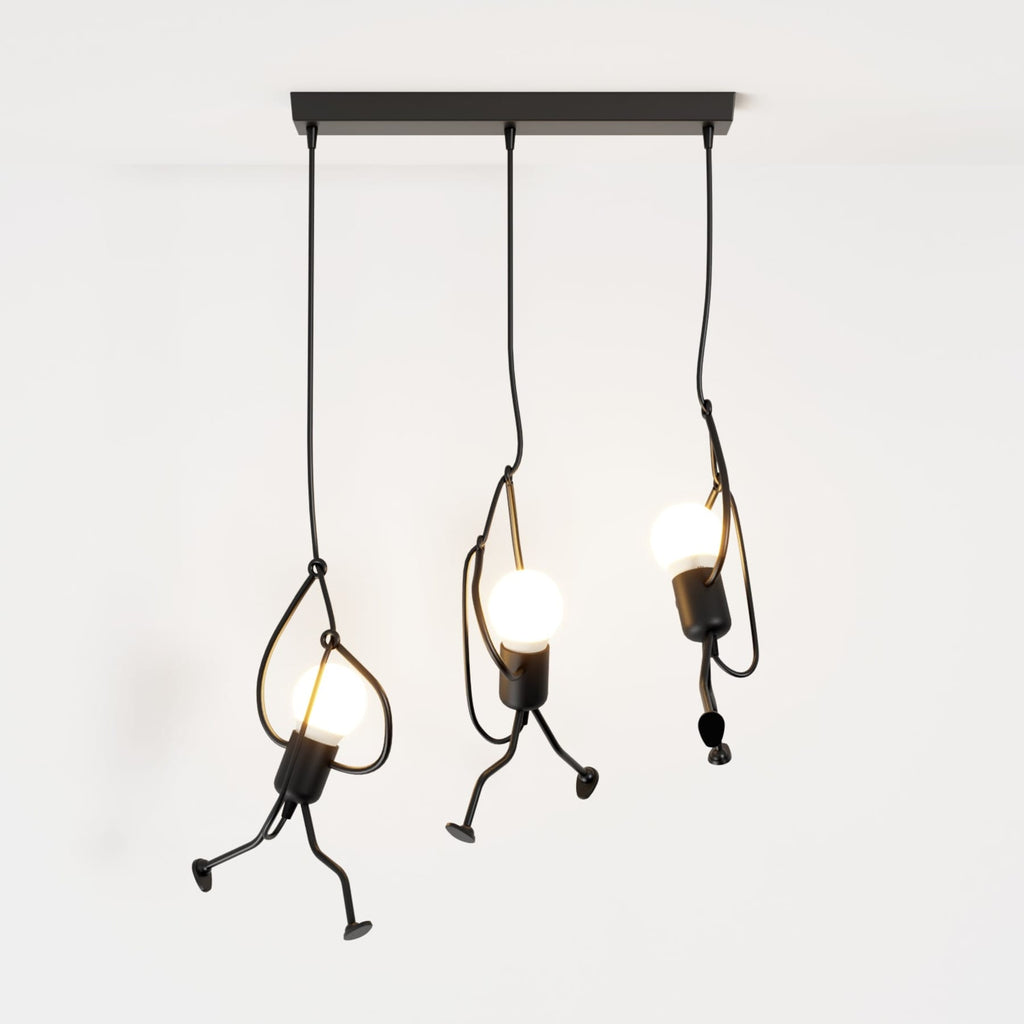 Modern Wrought Iron Pendant Light With Warm LED Glow — Harbor Light Co.