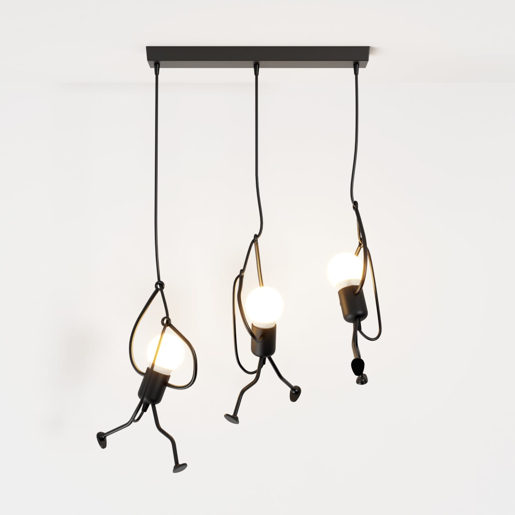 Modern Wrought Iron Pendant Light With Warm LED Glow — Harbor Light Co.