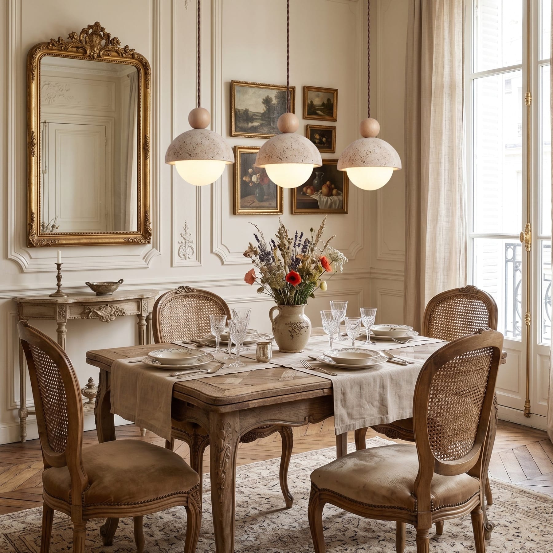 Modern Travertine Stone Pendant Light for Dining Room — Harbor Light Co.