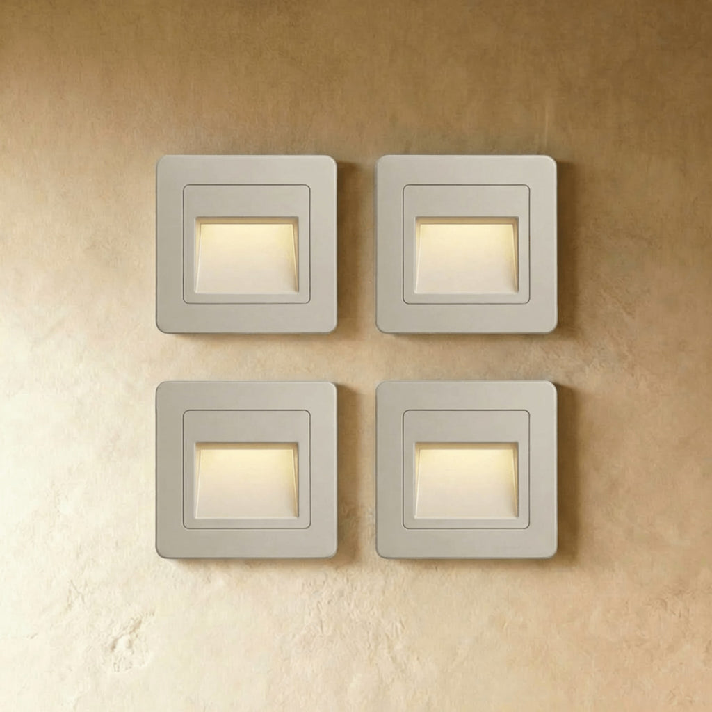Modern Plastic Wall Light With Integrated LED for Hallway in Silver — Harbor Light Co.