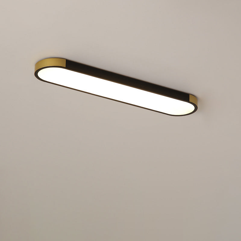 Modern Linear Metal Flush Mount Ceiling Light With Dimmable Remote — Harbor Light Co.