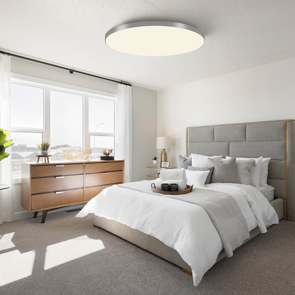 Modern Round Flush Mount LED Ceiling Light with Slim Profile