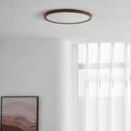 Modern Wood Flush Mount Ceiling Light With Slim Low-Profile Design — Harbor Light Co.