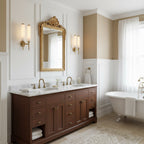 Modern Faux Alabaster Wall Light With Warm Glowing Shade — Harbor Light Co.