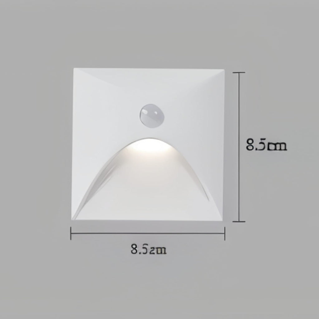 Modern Aluminum Wall Light With Motion Sensor for Hallways in White — Harbor Light Co.