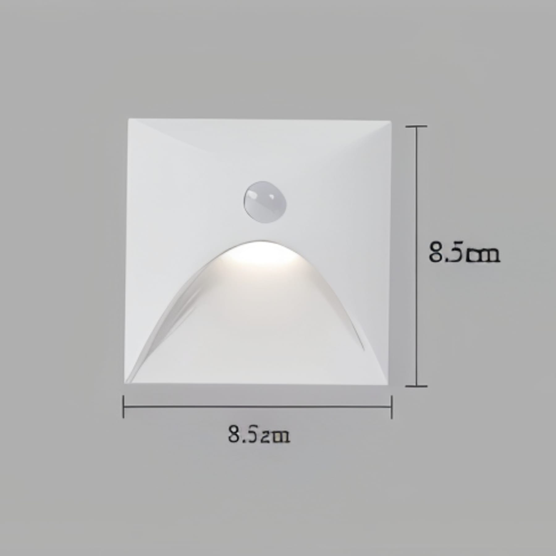 Modern Aluminum Wall Light With Motion Sensor for Hallways in White — Harbor Light Co.