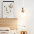 Modern Travertine and Wood Pendant Light for Dining Room — Harbor Light Co.