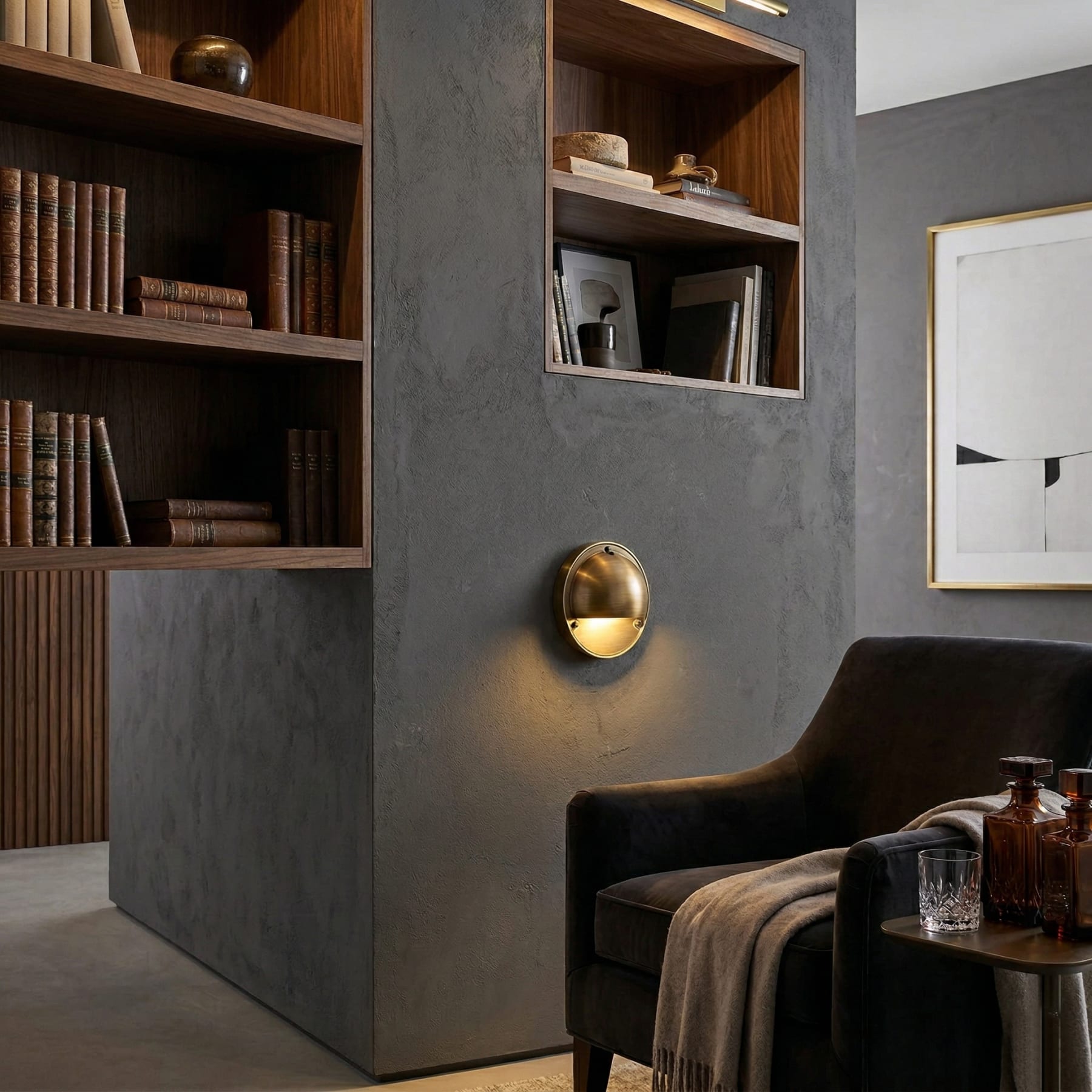 Modern Copper Wall Light With Tri-Color Glow — Harbor Light Co.