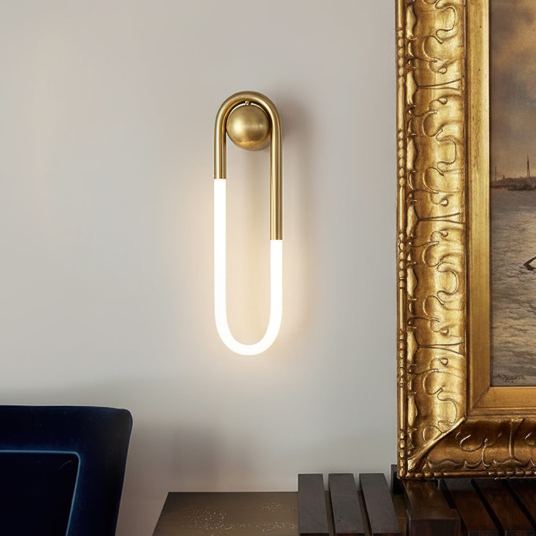 Modern Brass Wall Light for Living Room and Bedroom — Harbor Light Co.
