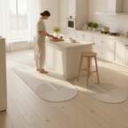Anti-Fatigue Kitchen Mat Cushioned Standing Mat Non-Slip Water-Repellent Kitchen Rug Runner with Modern Line Pattern for Sink and Laundry Room