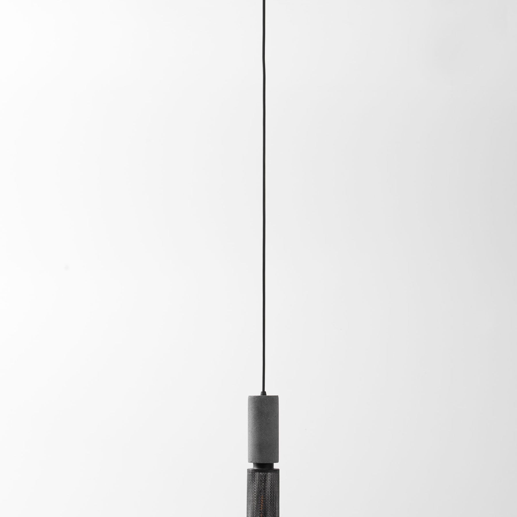 Industrial Wrought Iron Concrete Pendant Light With Warm LED Glow — Harbor Light Co.