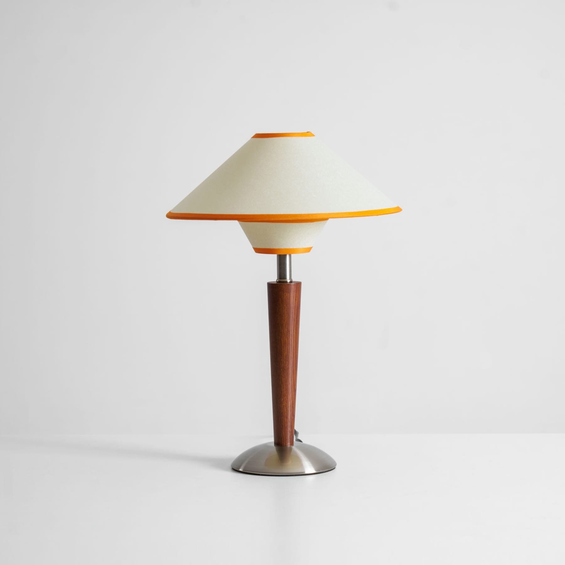 Retro Wood Table Lamp With Fabric Shade for Living Room — Harbor Light Co.