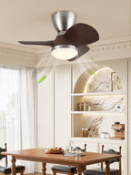 Modern 3-Blade Wooden Ceiling Fan Light with Flush Mount