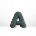Alphabet Letter Throw Pillow Soft Velvet Decorative Cushion for Sofa Bed and Kids Room Personalized Initial Pillow