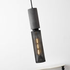 Industrial Wrought Iron Concrete Pendant Light With Warm LED Glow — Harbor Light Co.