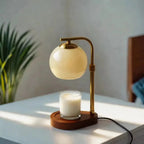 Modern Wood and Glass Table Lamp for Living Room and Bedroom — Harbor Light Co.
