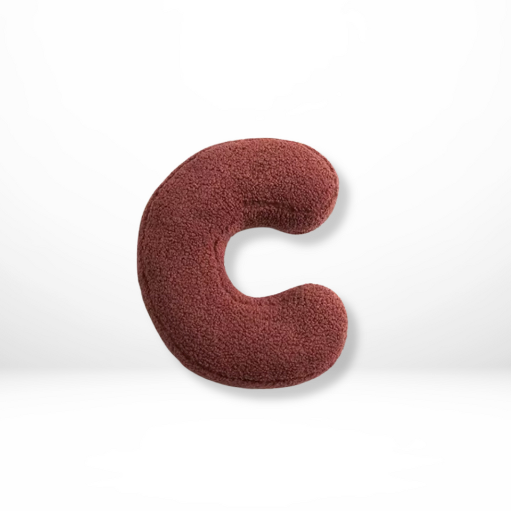 Alphabet Letter Throw Pillow Soft Velvet Decorative Cushion for Sofa Bed and Kids Room Personalized Initial Pillow