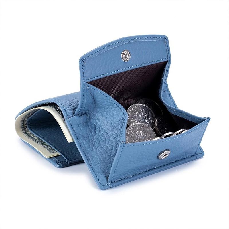 Small RFID Blocking Wallet for Women Soft PU Leather Trifold Mini Wallet with Coin Pocket Card Holder and Snap Closure