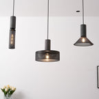 Industrial Wrought Iron Concrete Pendant Light With Warm LED Glow — Harbor Light Co.