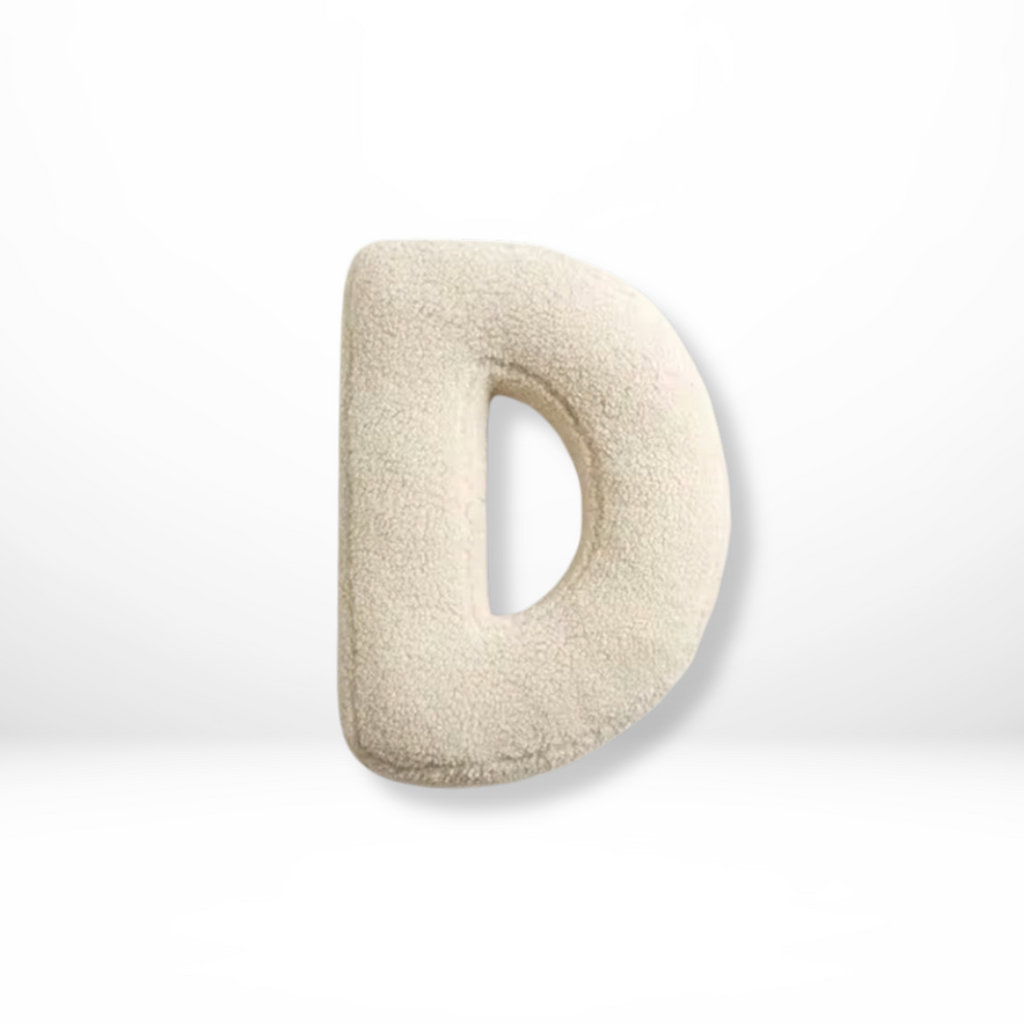 Alphabet Letter Throw Pillow Soft Velvet Decorative Cushion for Sofa Bed and Kids Room Personalized Initial Pillow
