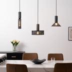 Industrial Wrought Iron Concrete Pendant Light With Warm LED Glow — Harbor Light Co.