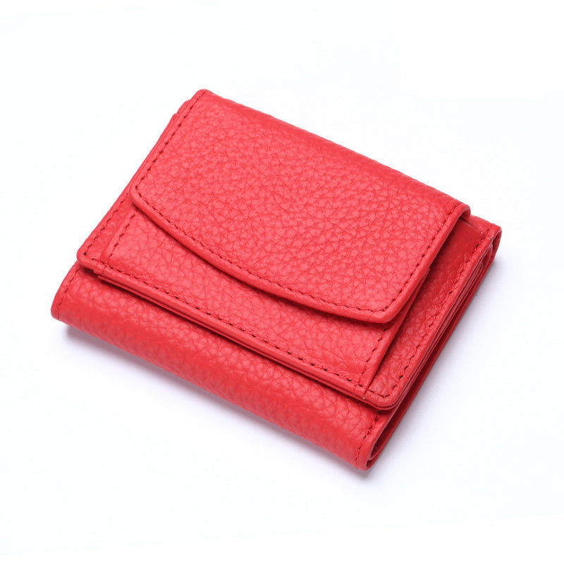 Small RFID Blocking Wallet for Women Soft PU Leather Trifold Mini Wallet with Coin Pocket Card Holder and Snap Closure