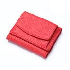 Small RFID Blocking Wallet for Women Soft PU Leather Trifold Mini Wallet with Coin Pocket Card Holder and Snap Closure