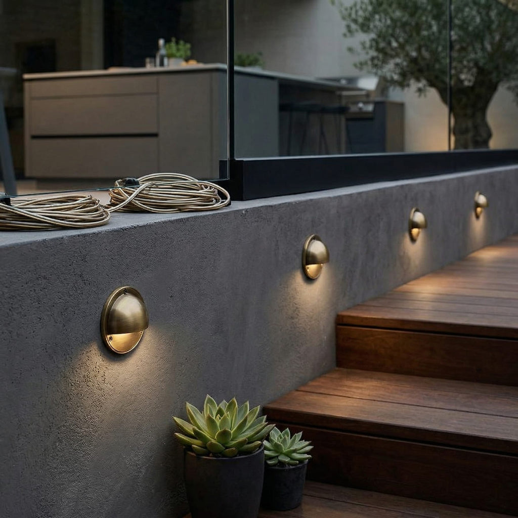 Modern Copper Wall Light With Tri-Color Glow — Harbor Light Co.