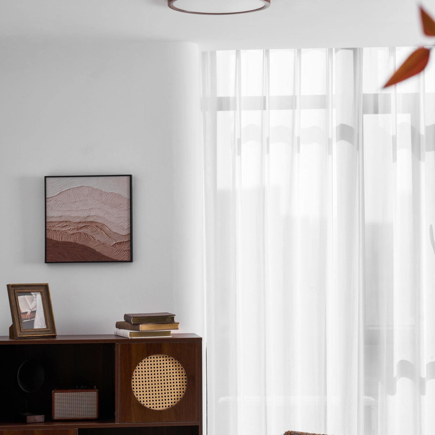 Modern Wood Flush Mount Ceiling Light With Slim Low-Profile Design — Harbor Light Co.