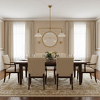 Modern Brass Pendant Light With Ceramic Shades for Dining Room — Harbor Light Co.