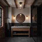 Modern Brass Semi-Flush Ceiling Light for Living Room — Harbor Light Co.